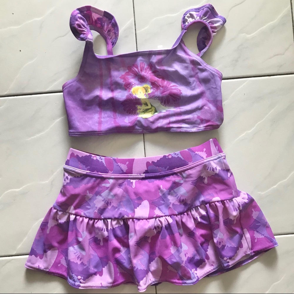 NEW Girl’s Purple Tinkerbell Two Piece Swimwear